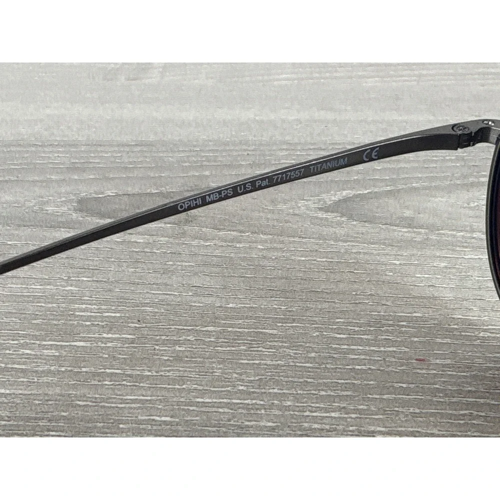 Maui Jim MJ547-14 Round Aviator Sunglasses Gunmetal Titanium Pink Mirror Polariz